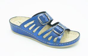 VDG by Kolpa Tina Metalic blue slipp in sandaler